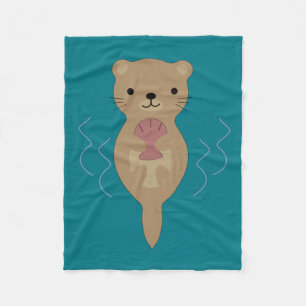 Cute Otter Fleece Blanket