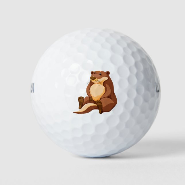 Cute otter golf balls (Front)