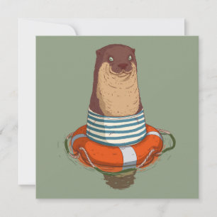 Cute Otter Holiday Card