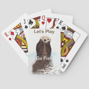 Cute Otter in Water Playing Cards