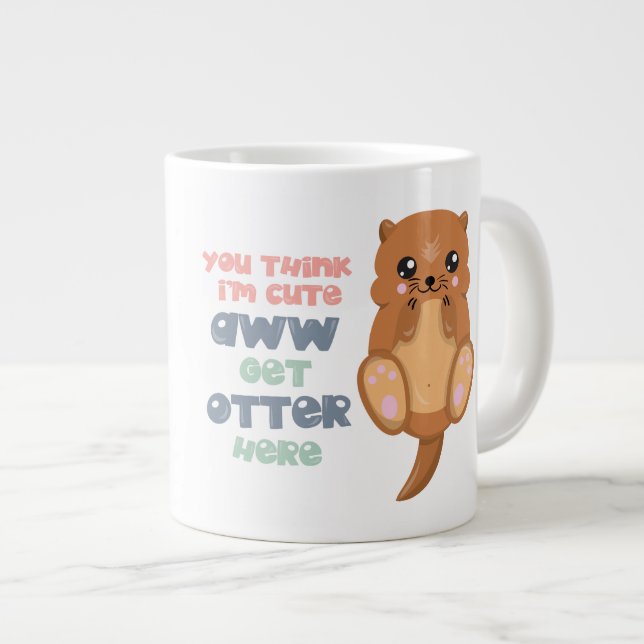 Cute -Otter -Jumbo Mug (Front Right)