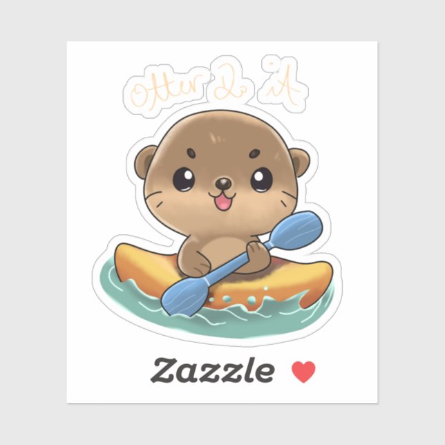 Cute Otter Kayaking (Sheet)