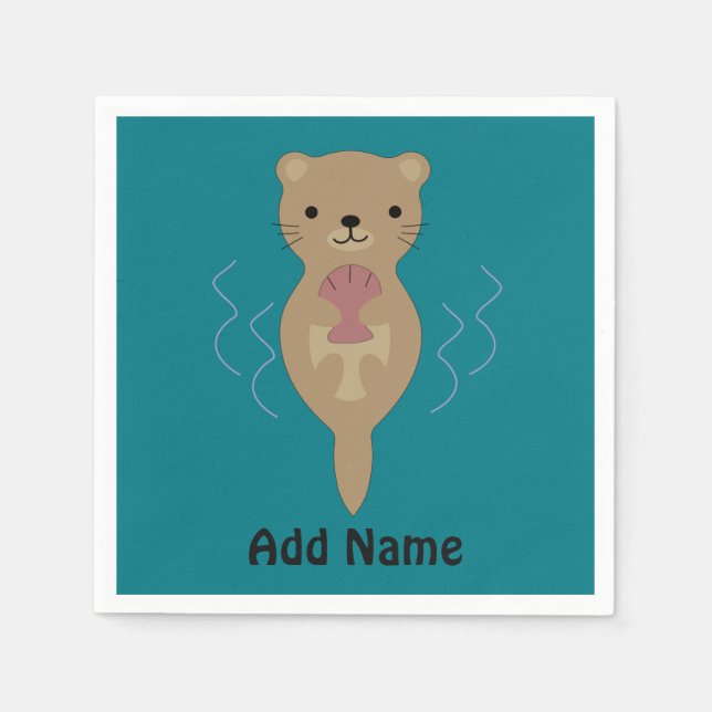 Cute Otter Napkin (Front)