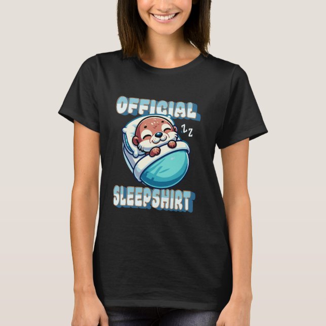 Cute Otter Sleeping Pillow Official Sleep Shirt  1 (Front)