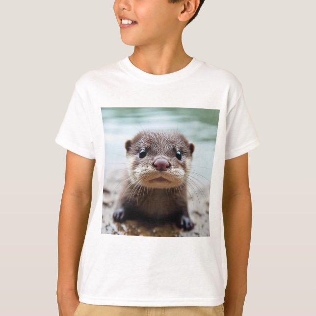 Cute Otter T Shirt - Cute Animal Shirts (Front)