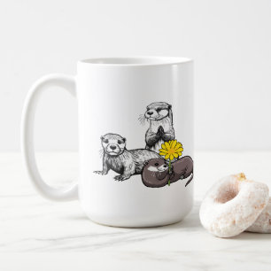 Cute Otter Trio Coffee Mug