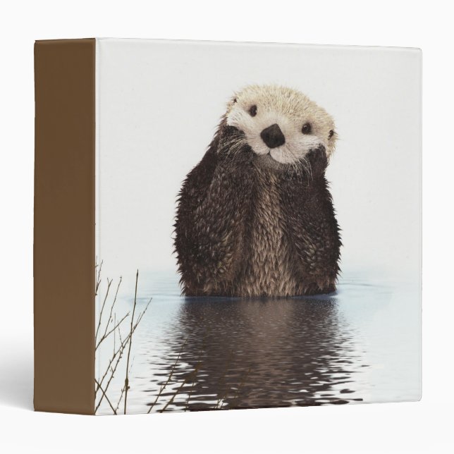 Cute Otter Wildlife Image Binder (Front/Spine)