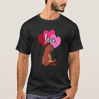 Cute Otter With Balloons Love Valentine's Day Otte T-Shirt