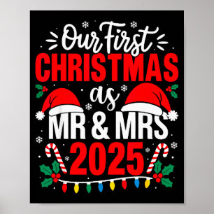 Cute Our First Christmas As Mr & Mrs 2025 Coup Poster