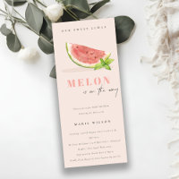 Cute Our Little Melon Watercolor Blush Baby Shower