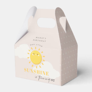 Cute Our Little Sunshine Blush Any Age Birthday Favor Box