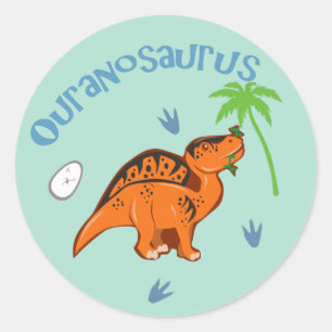 Cute Ouranosaurus Classic Round Sticker