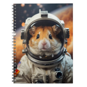 Cute Outer Space Astronaut Hamster Notebook