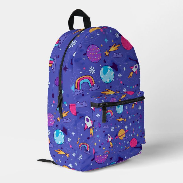 Cute Outer Space Backpack (Back Corner Left)