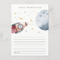 Cute Outer Space Starry Advice for Mum Baby Shower
