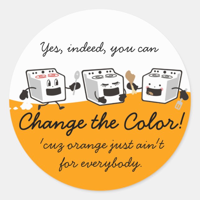 Cute oven stove cooking gift tag stickers (Front)