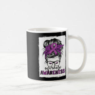 Cute Overdose Awareness Messy Hair Bun For Women Coffee Mug