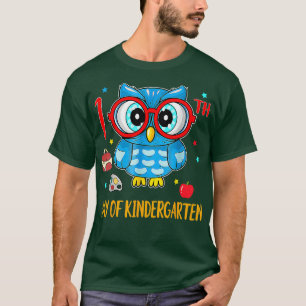 Cute Owl 100th Day Of Kindergarten Funny 100 Days T-Shirt