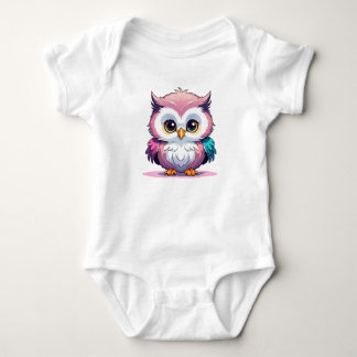 Cute Owl and Love Baby Bodysuit