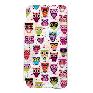 Cute owl background pattern for kids incipio watson™ iPhone 5 wallet case