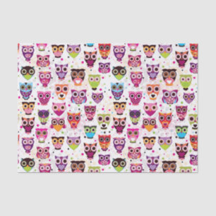 Cute owl background pattern for kids tissue paper