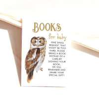 Cute Owl Book Request Baby Shower