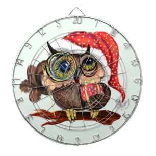 Cute Owl Christmas Dart Board
