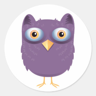 Cute Owl Classic Round Sticker
