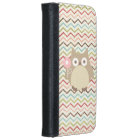 Cute Owl Colourful Modern Chevron Pattern
