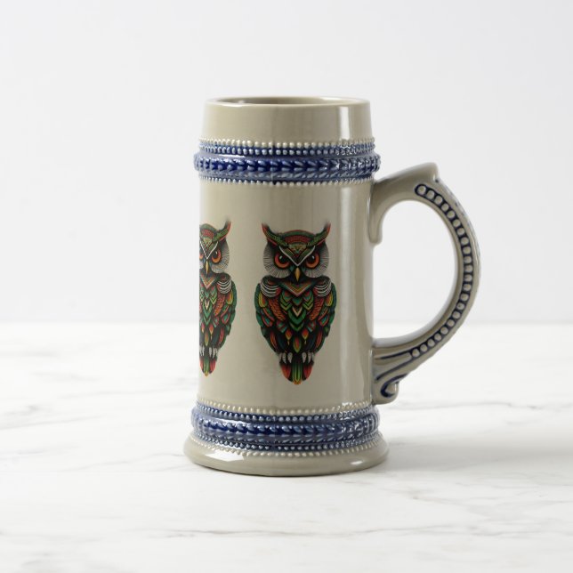 CUTE OWL DESIGN Beer Stein  (Right)