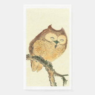 Cute Owl - Elegant Japanese Fine Art Napkin