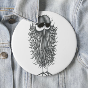 Cute Owl Ester 6 Inch Round Button