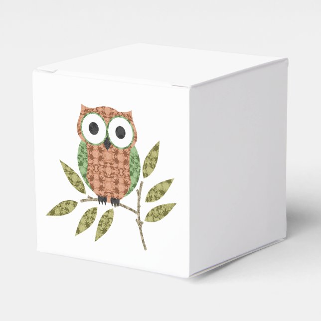 Cute Owl Favour Boxes (Front Side)