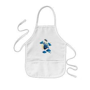  Cute Owl Flying with Umbrella  Kids Apron