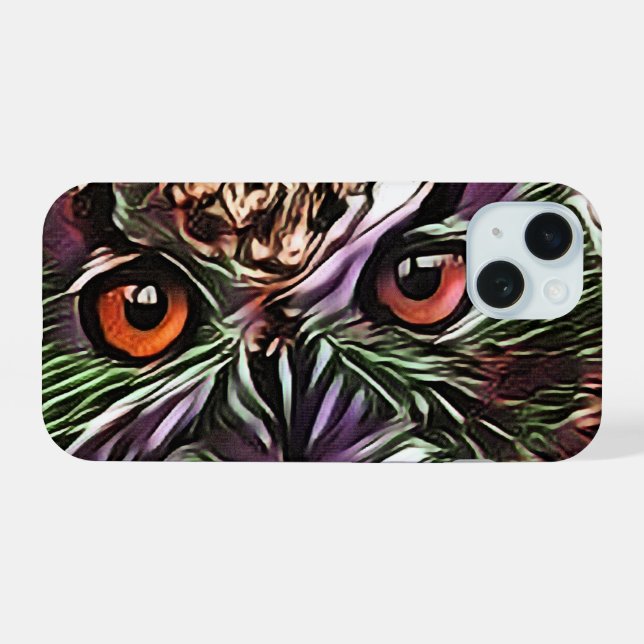 CUTE OWL  iPhone 15 CASE (Back Horizontal)