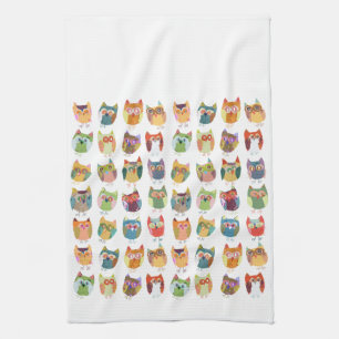 Cute Owl kitchen towel, teatowel. Towel