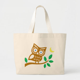 Cute Owl Large Tote Bag