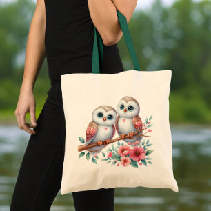 Cute Owl Love Woodland Nature Lover Wedding Tote Bag