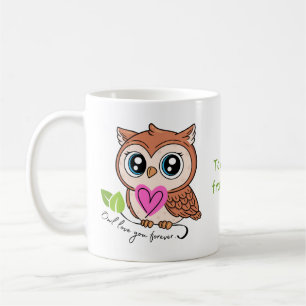 Cute Owl Love You Forever Customizable Mug