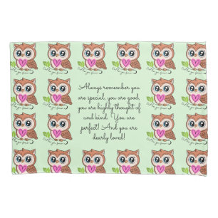 Cute Owl Love You Forever Pillowcase