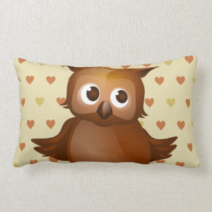 Cute Owl Lumbar Pillow