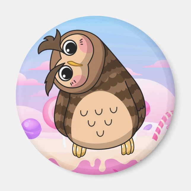 Cute Owl Magnet (Front)