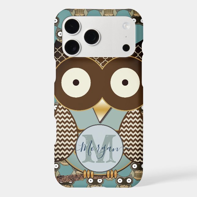 Cute Owl Moorish Zig Zag Pattern Choose Your Colou (Back)
