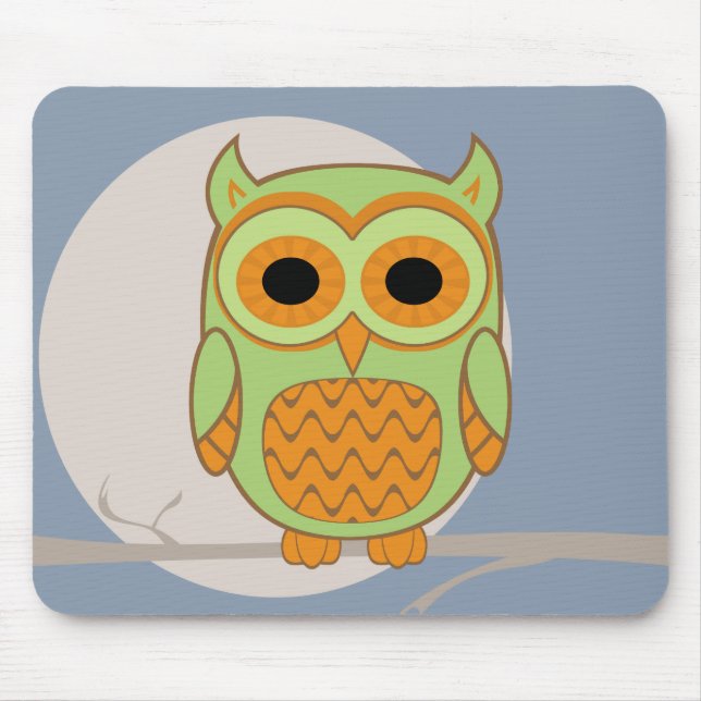 Cute Owl Mouse Pad (Front)