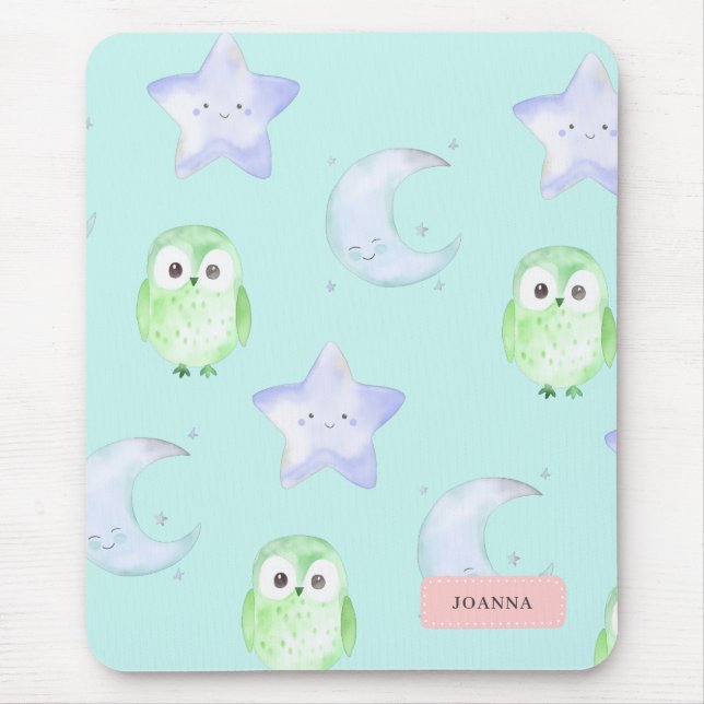 Cute Owl  Mouse Pad (Front)