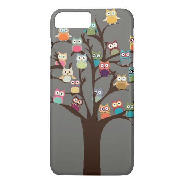 Cute Owl On Tree | Background Case-Mate iPhone Case (Back)