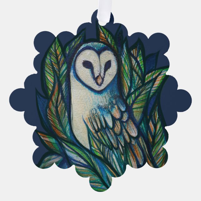 Cute Owl                                           Ornament Card (Front)