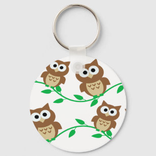 cute owl owls cartoon animal keychain