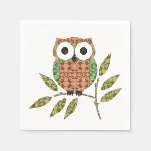 Cute Owl  Paper Napkins