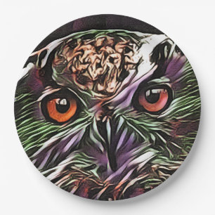 CUTE OWL  PAPER PLATE
